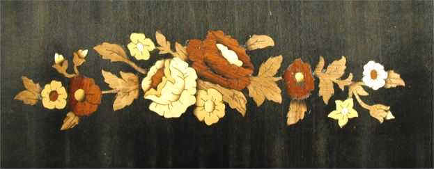 floral marquetry strip